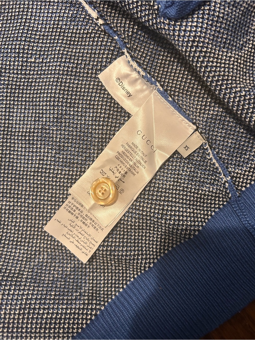 Gucci Blue Mickey Mouse Jacquard Cardigan - Picture 6 of 6